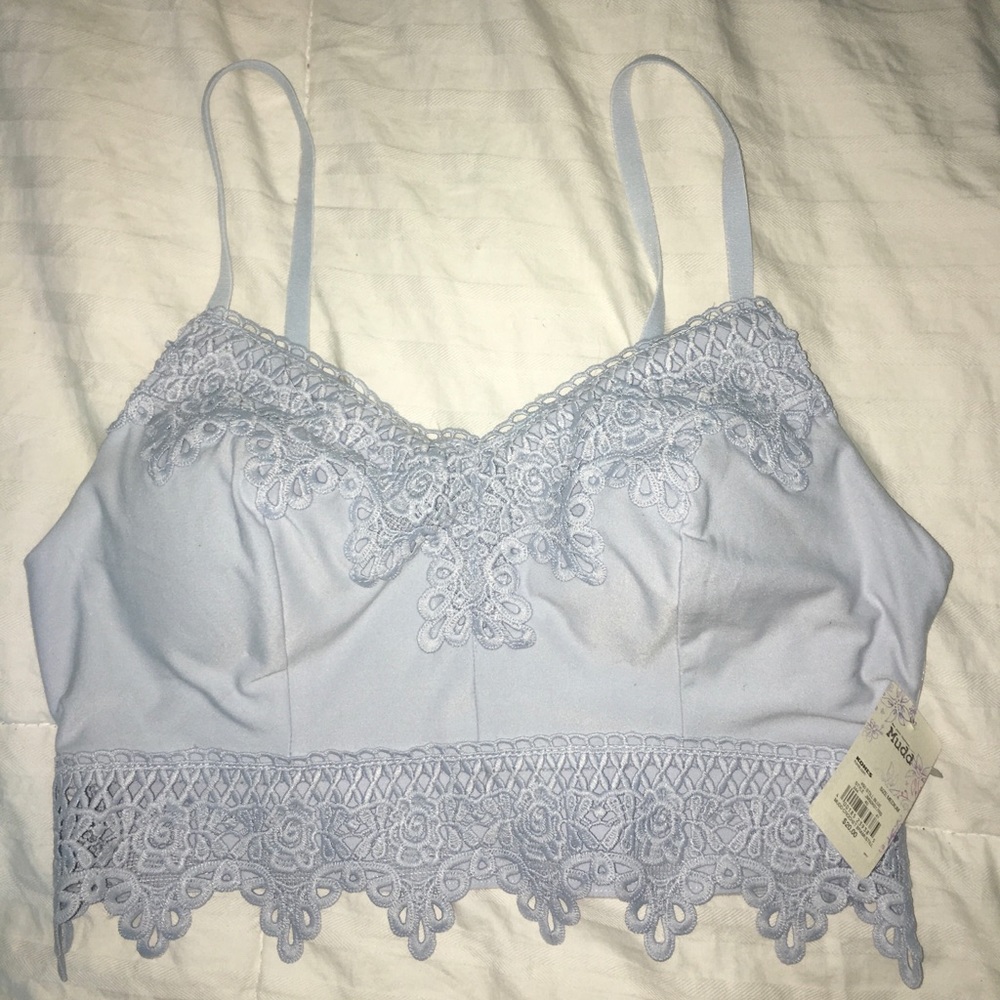 Baby Blue Lace Bralette w Padding